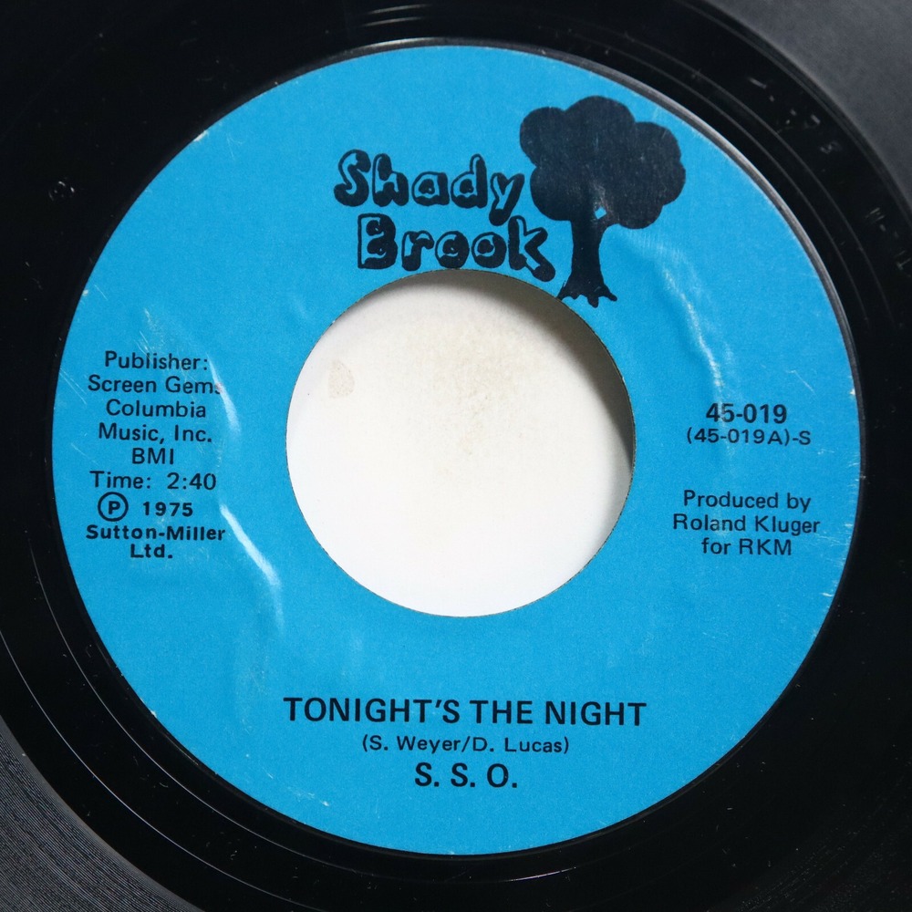 S.S.O. - TONIGHT'S THE NIGHT‎ (BOTH SIDES) - DISCO FUNK 45